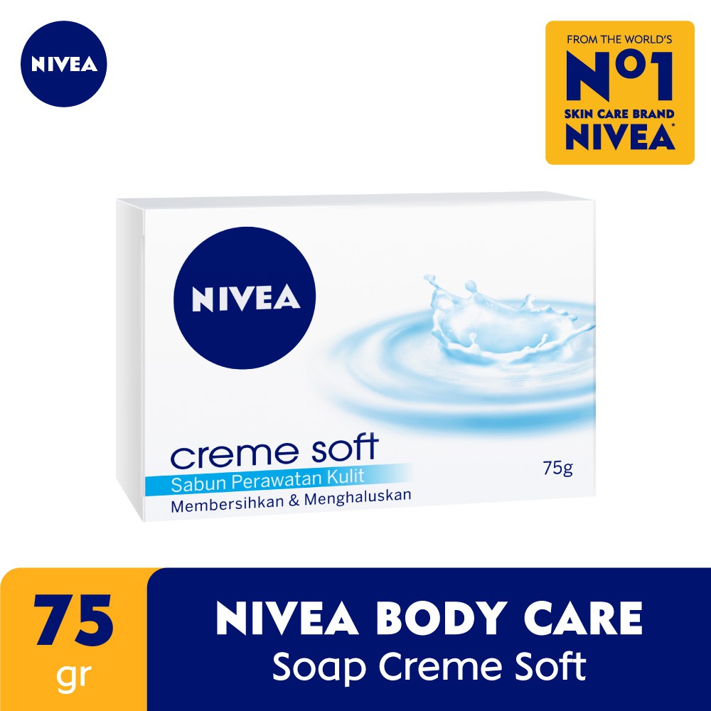 Nivea Soap Creme Soft Sabun Batang untuk Membersihkan dan Menghaluskan 75 gr
