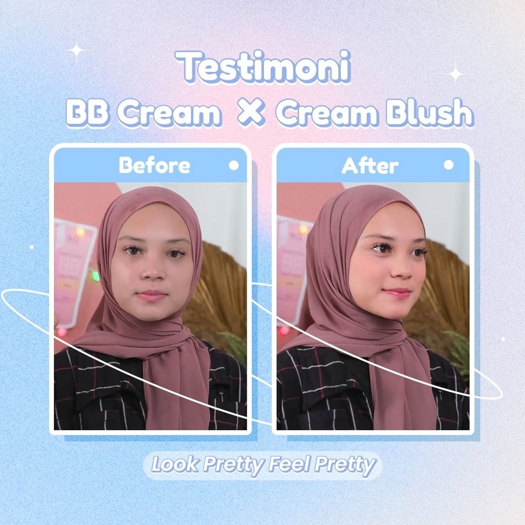 SR12 Perfect Cream Blush &amp; Perfect BB Cream Natural Beige / Make Up Blush On Cream / Perona Pipi / Pemerah Pipi Alami / Pigmented / Awet &amp; Tahan Lama / SR12 Herbal Skincare / Kosmetik SR12 / Natural Look / Base Make Up / Liquid Foundation / SR12