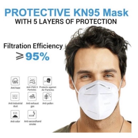 MASKER KN95 PER 10 PCS SURGICAL MASK 5 PLY ANTI VIRUS