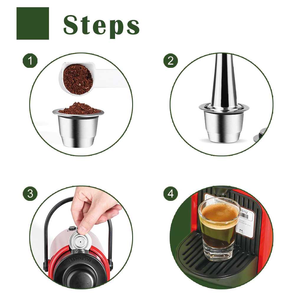 ICafilas Refillable Capsule Stainless Steel 1 PCS for Nespresso