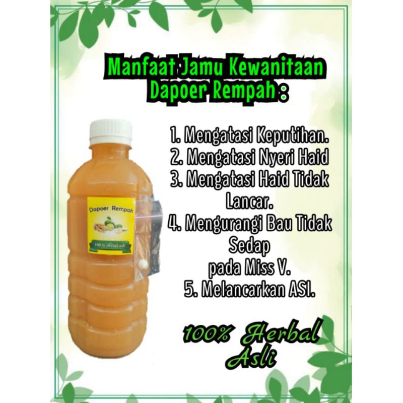 

JAMU PERAWAN BY DAPOER REMPAH | JAMU KEWANITAAN BY DAPOER REMPAH | JAMU KEPUTIHAN