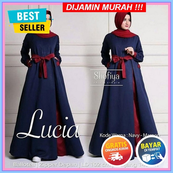 Qd. Set Shakira Dress Original Gamis Pesta Modern Gamis Tulle Rompi Dress Rompi Gamis Set Outer Inne