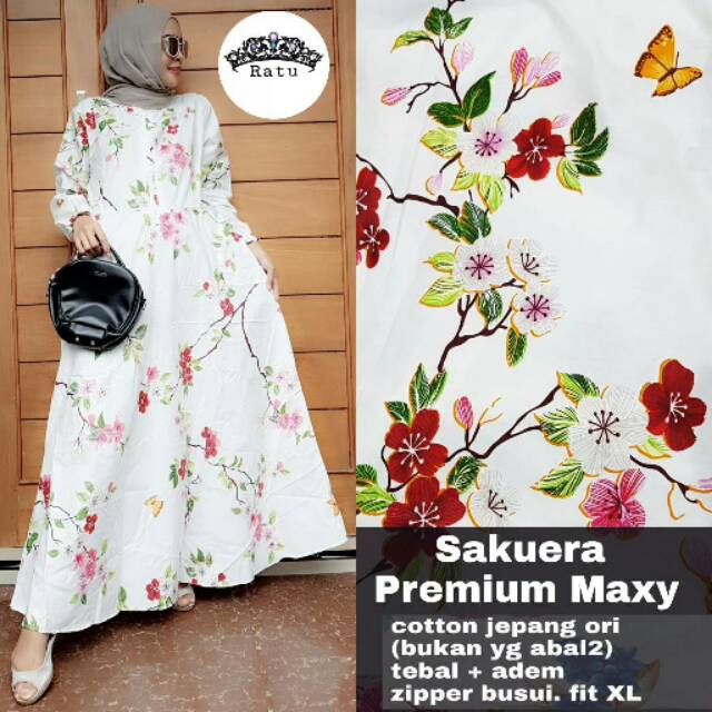 Dress muslim murah gaun muslim dress panjang gamis murah dress murah terusan  sakura SABIYA TUKUTUKU