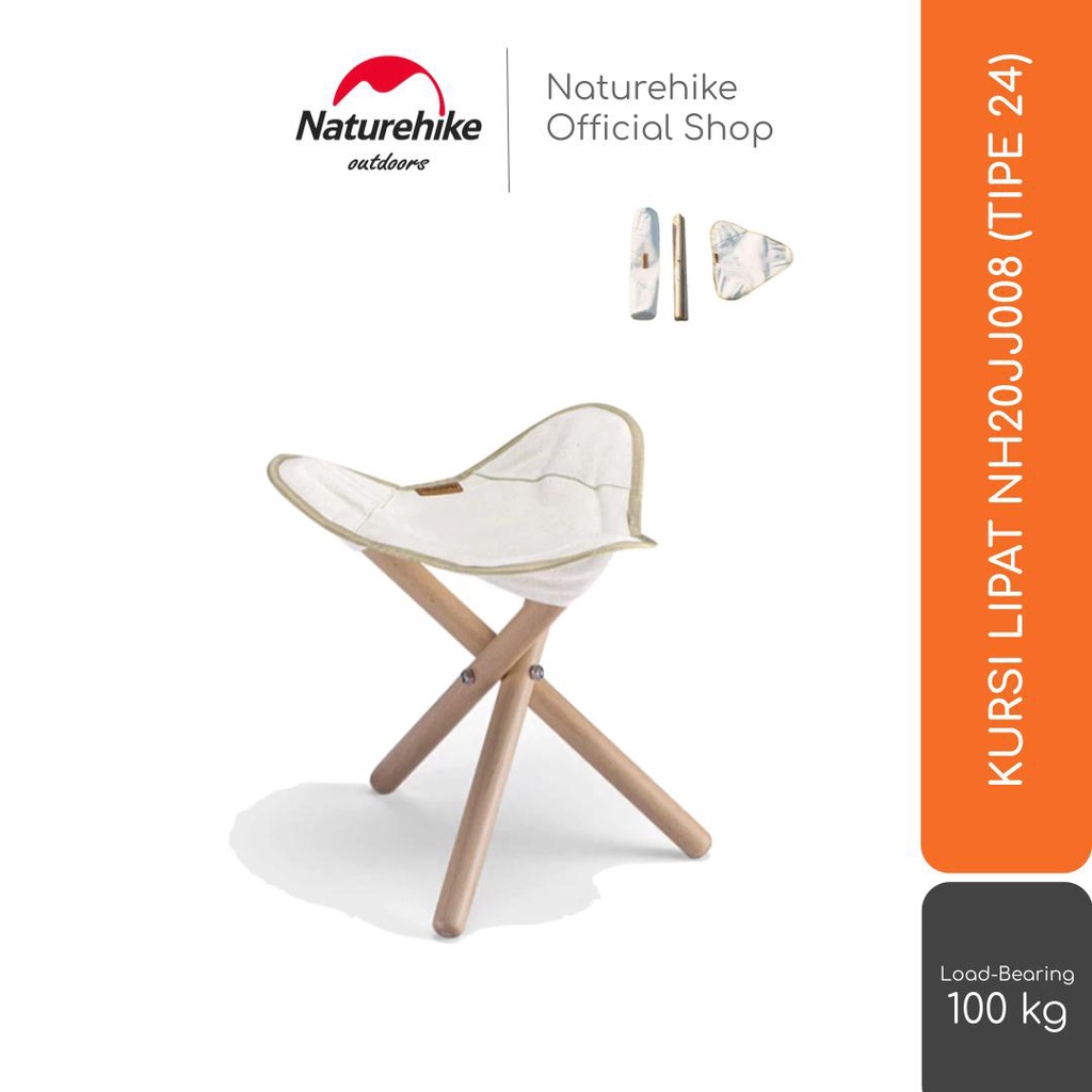 Naturehike Kursi Lipat NH20JJ008 Tipe 24 Portable Camping Mancing Outdoor Gunung Piknik Travelling