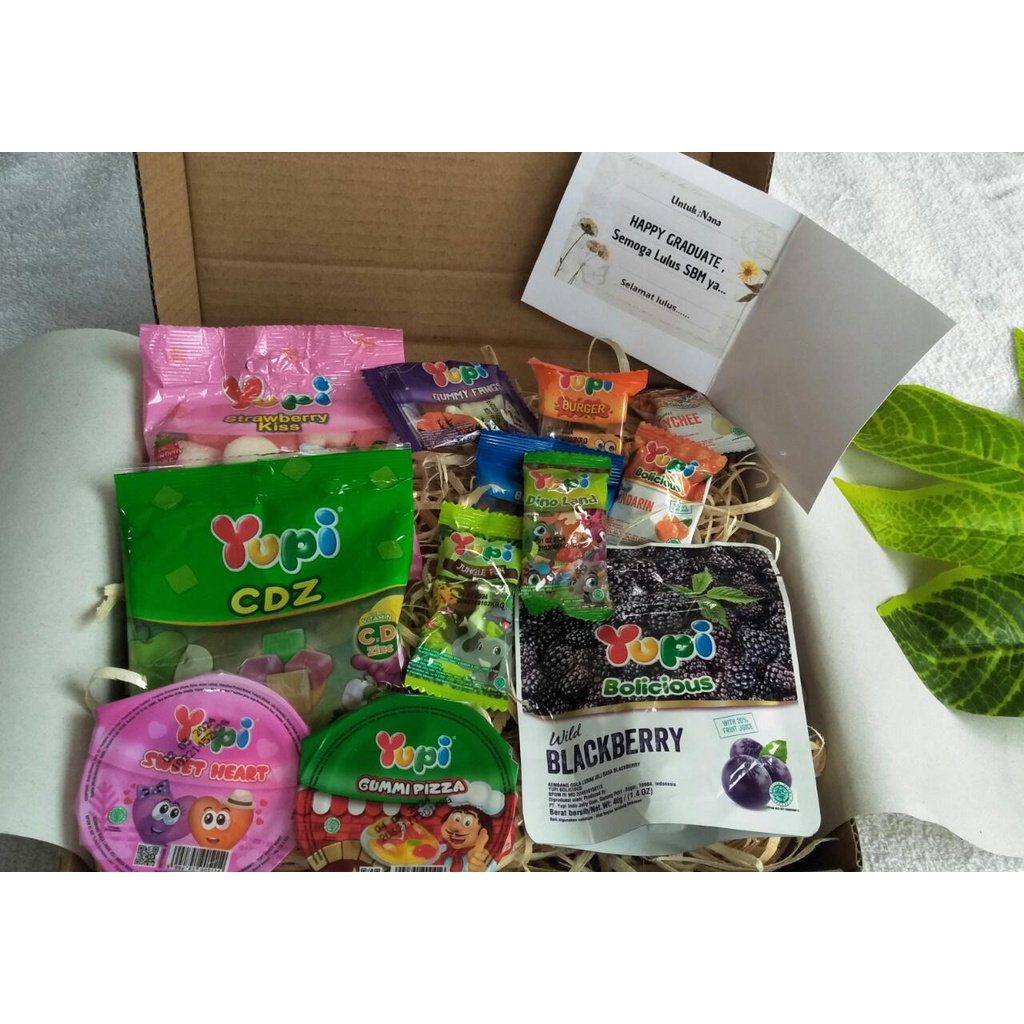 

BEST SELLER!!! Box Snack Yuppi , hampres permen yupi , hampres jajanan , hampres untuk sahabat , hampres untuk pasangan , hampers cantik / hampers kekinian / hampers terbaru / hampers aestetik / hampers unik- Paling Enak - PALING DIMINATI - PALING DICARI