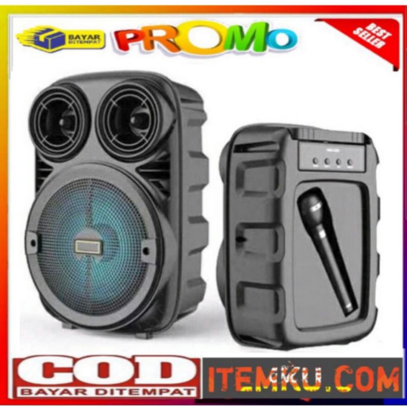 ✅KIMISO-3381 SPEAKER BLUETOOTH KARAOKE 6.5 INCH FREE MIC RADIO FM /// SPEAKER BLUETOOTH PORTABLE FOR