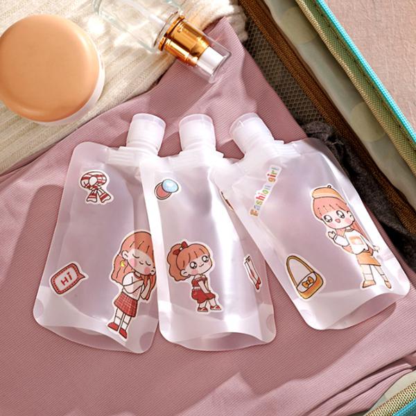 Travel Pouch Reusable Refillable Shampoo Soap Lotion Liquid Kantong Sabun Travel Friendly - HW040