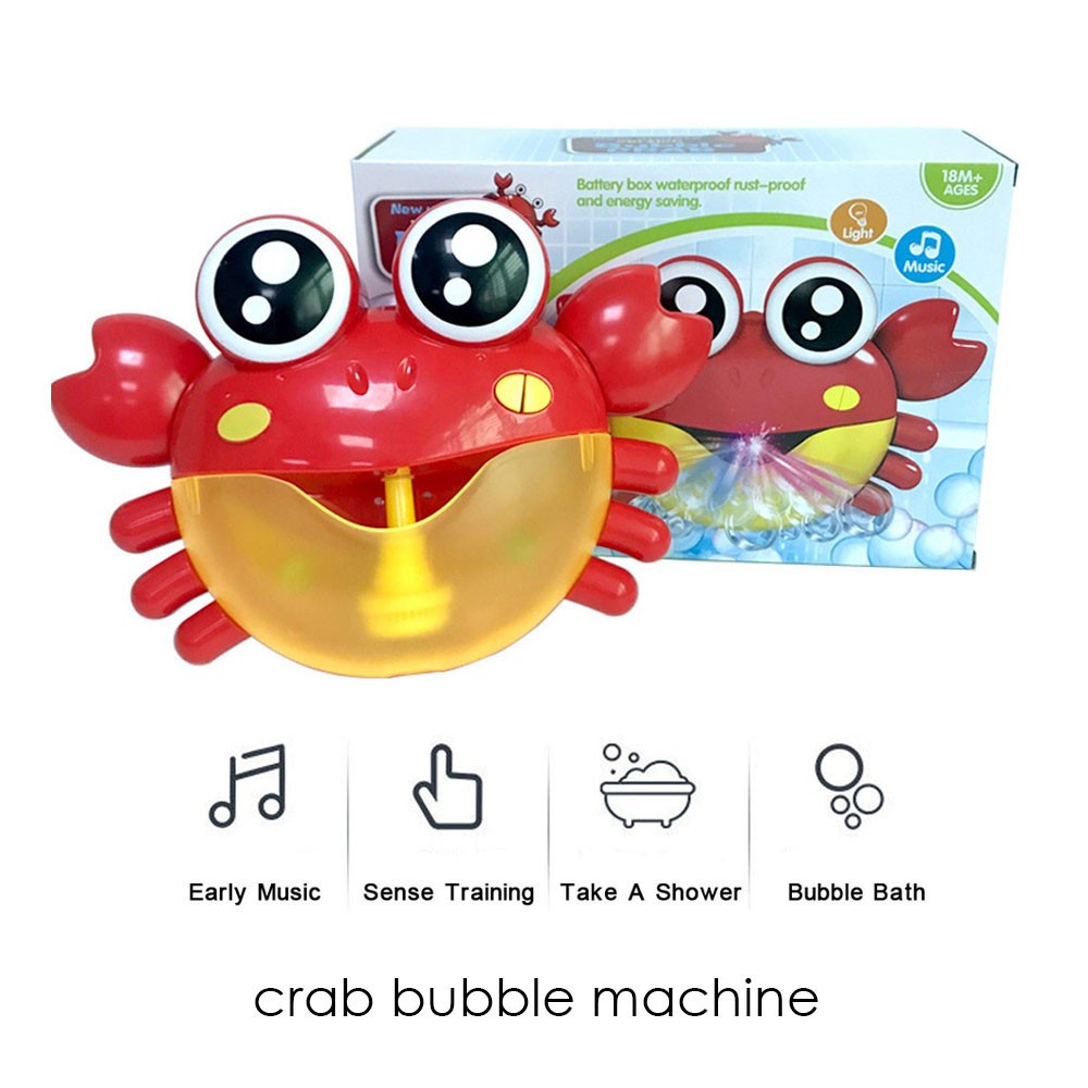 Mainan Gelembung Mainan Mandi Anak Bubble Crab Music Mesin Busa Gelembung