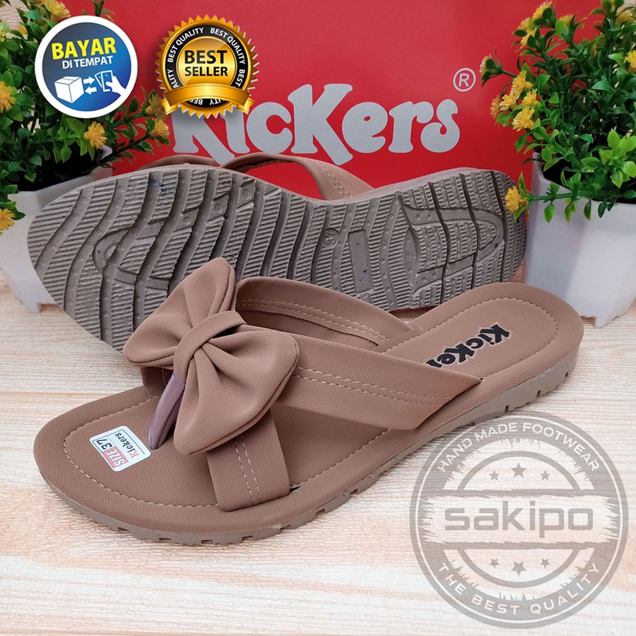 PROMO 4.4 MEGA SALE !! SANDAL WANITA DEWASA JEPIT PITA SALEM RINGAN NYAMAN DIKAKI / SAKIPO