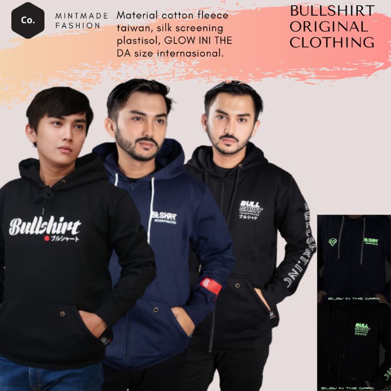 SWEATER HOODIE SLETING ZIPER ORIGINAL DISTRO / SWEATER PRIA / SWEATER ORIGINAL BULLSHIRT