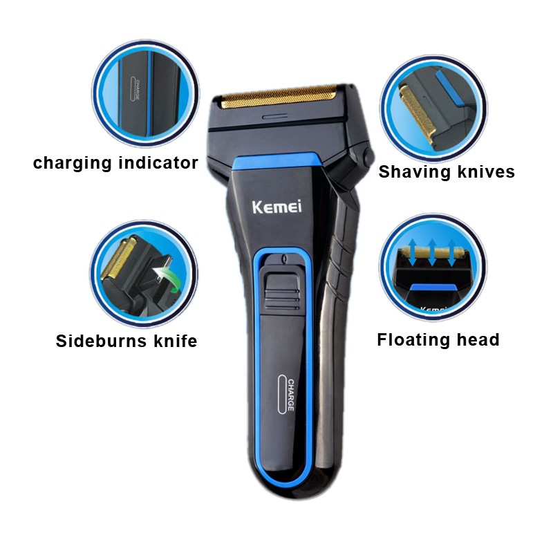 Shaver Kemei KM-2016 Alat Cukur Kumis dan jenggot Sistem Cas