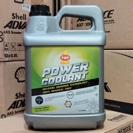 RADIATOR COOLANT / CAIRAN RADIATOR TOP 1  / TOP1 / TOP ONE POWER COOLANT 4 LITER HIJAU