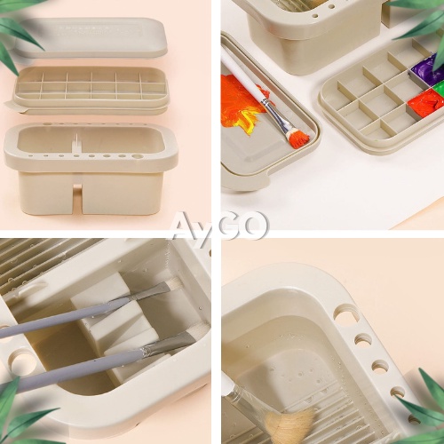 

HJK BAK / EMBER CUCI KUAS LUKIS / BRUSH CLEANER BUCKET / BAK PENCUCI KUAS MULTIFUNGSI