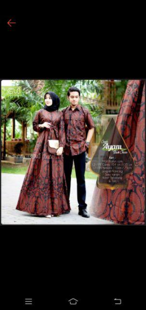Couple Gamis Ayam Black Coco Batik Solo Batik Couple Keluarga Couple Batik Modern Ori By Svj