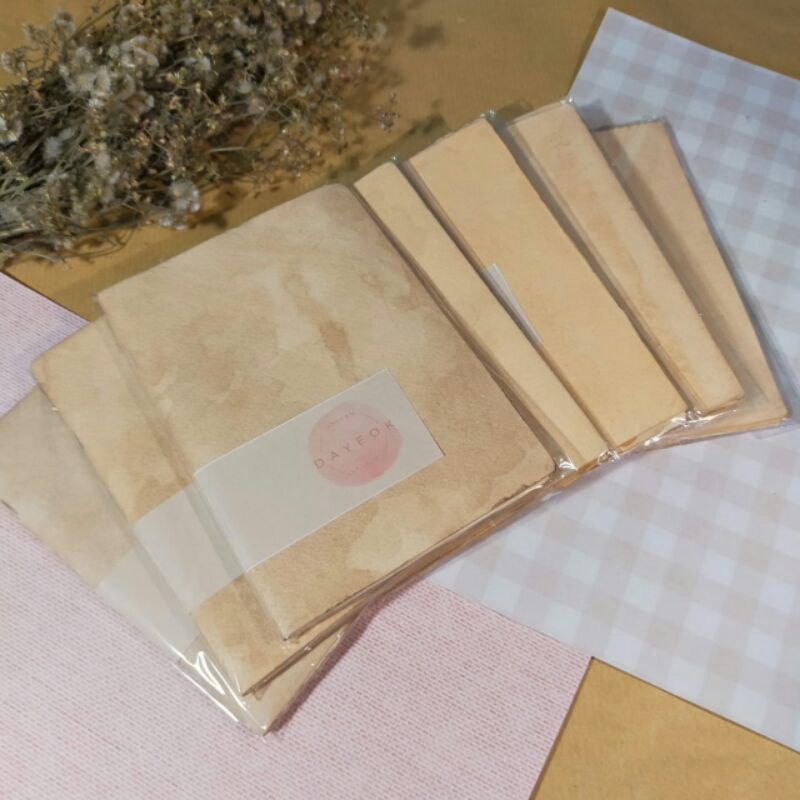 

[DAYEOKEU] A6 Notebook Vintage old paper | Soft Tea Dyed