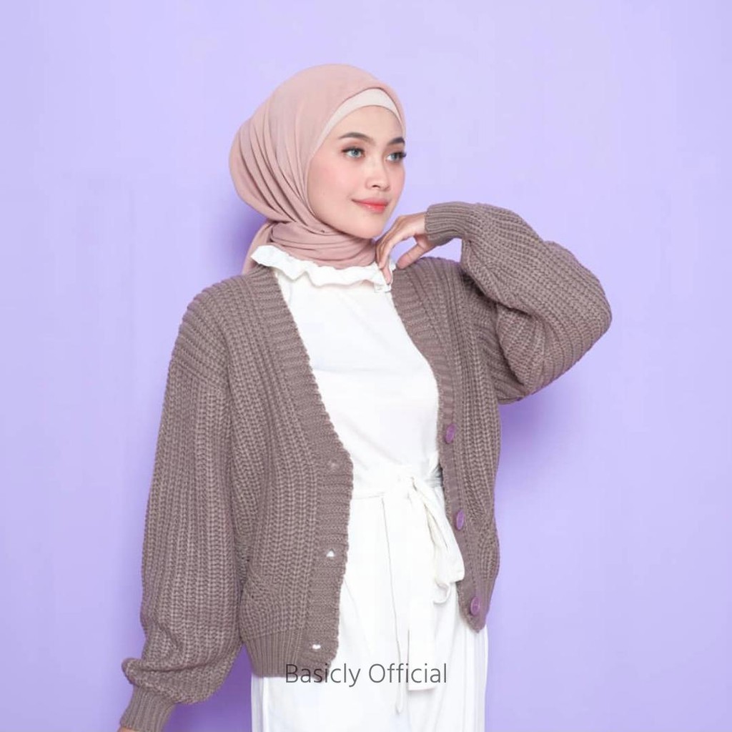 RAJUT KNIT PREMIUM (HANNA CARDIGAN RAJUT) - VELVET PLUM