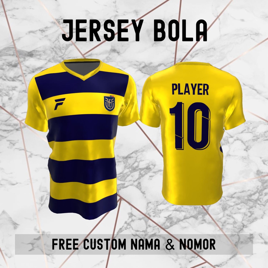 Jersey Ekuador Timnas Negara Bola Baju Kaos Custom Nama dan Nomor Punggung - 51