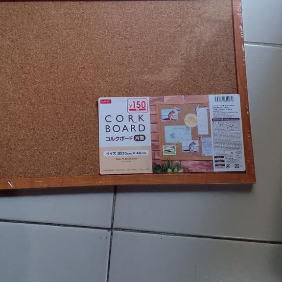 

➽ Cork board papan gabus besar 30 x 40 cm papan memo satu sisi ❂
