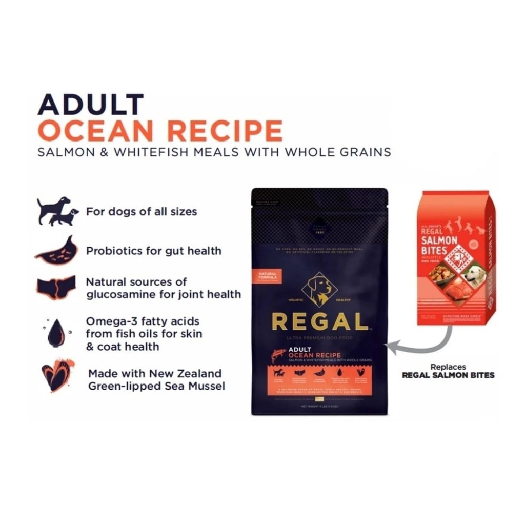 Dog Food Regal Holistic 1.8kg Salmon Lamb Turkey Makanan Anjing