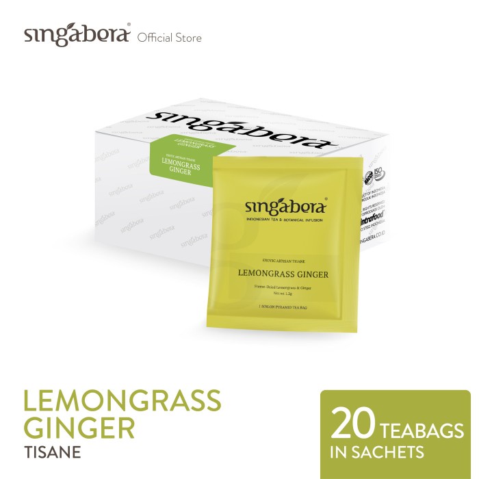 

ORIGINAL MURAH Singabera Lemongrass Ginger - Herbal Infusion-4 box @ 20sachet