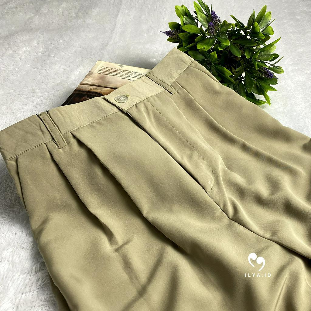 Loose Pants 332 PREMIUM Trousers Wanita Anti Kusut - Celana Kulot Highwaist Wanita Bahan Jatuh  Celana Kantor Formal / Casual