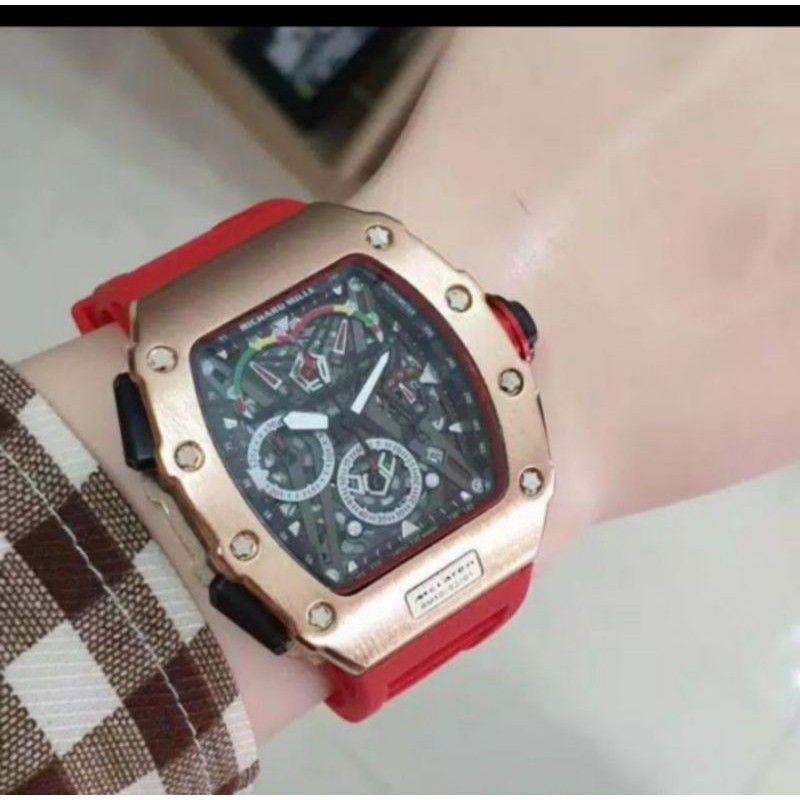 Jam Tangan Pria Richard Mile RM 7781 Premium Crono Tanggal Aktif - Free Box Batre Cadangan Original