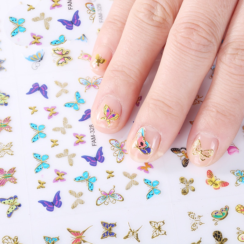 3D Random Colors Self-adhesive Nail Foils