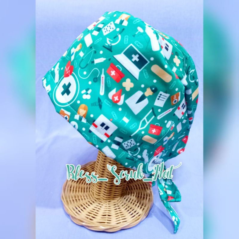 Topi Bedah / Nurse Cap/ Sugical cap/ Topi Motif/Dokter