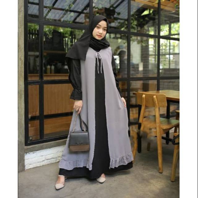 SYAKILA GAMIS 2 LAYER / GAMIS REMAJA / BAJU MUSLIM KEKINIAN