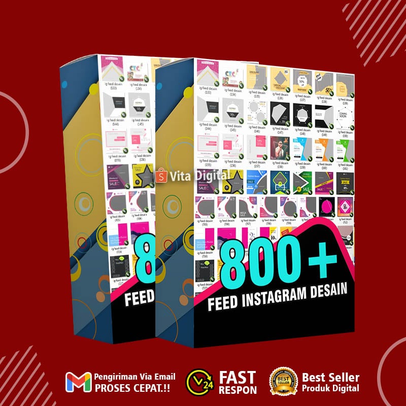 800+ Desain Instagram Feed Format CorelDraw Siap Edit