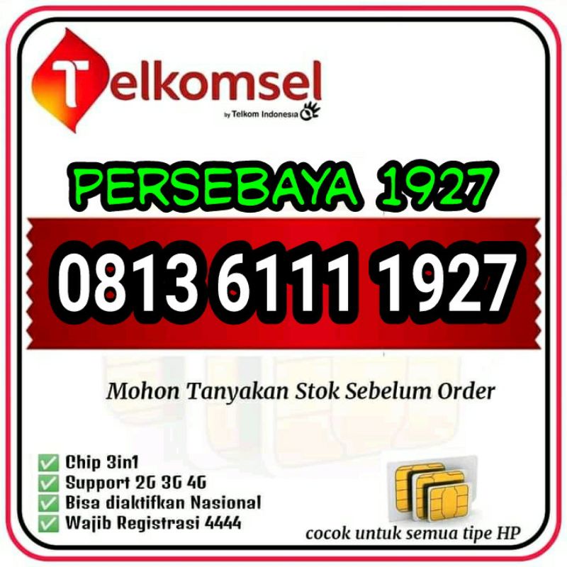 NOMOR CANTIK SIMPATI SPESIAL 1927 PERSEBAYA