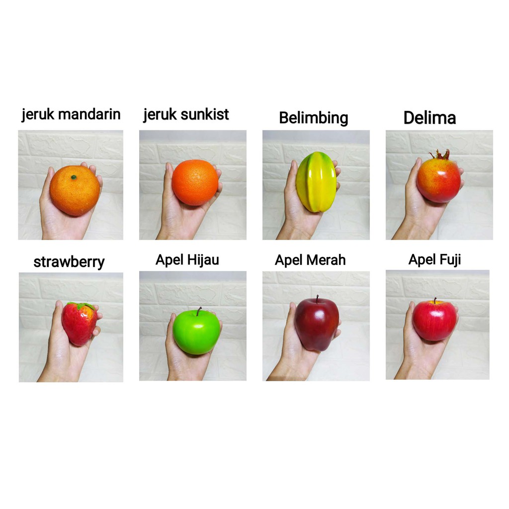 ( 1 Pcs) Buah Tiruan Mirip Asli Import Hiasan Dekorasi Buah Imitasi