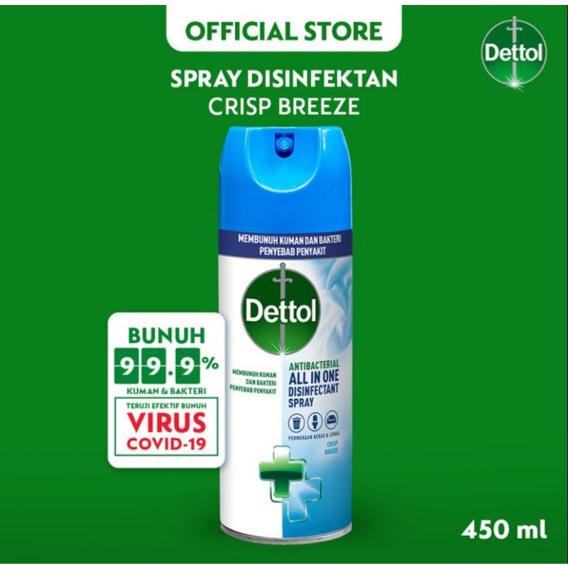 Detol Disinfektan Spray Crisp Breeze 450ml