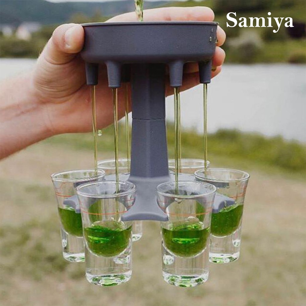 6 shot glass dispenser dan holder minuman pesta / dispenser party gifts drinking games shot glasses