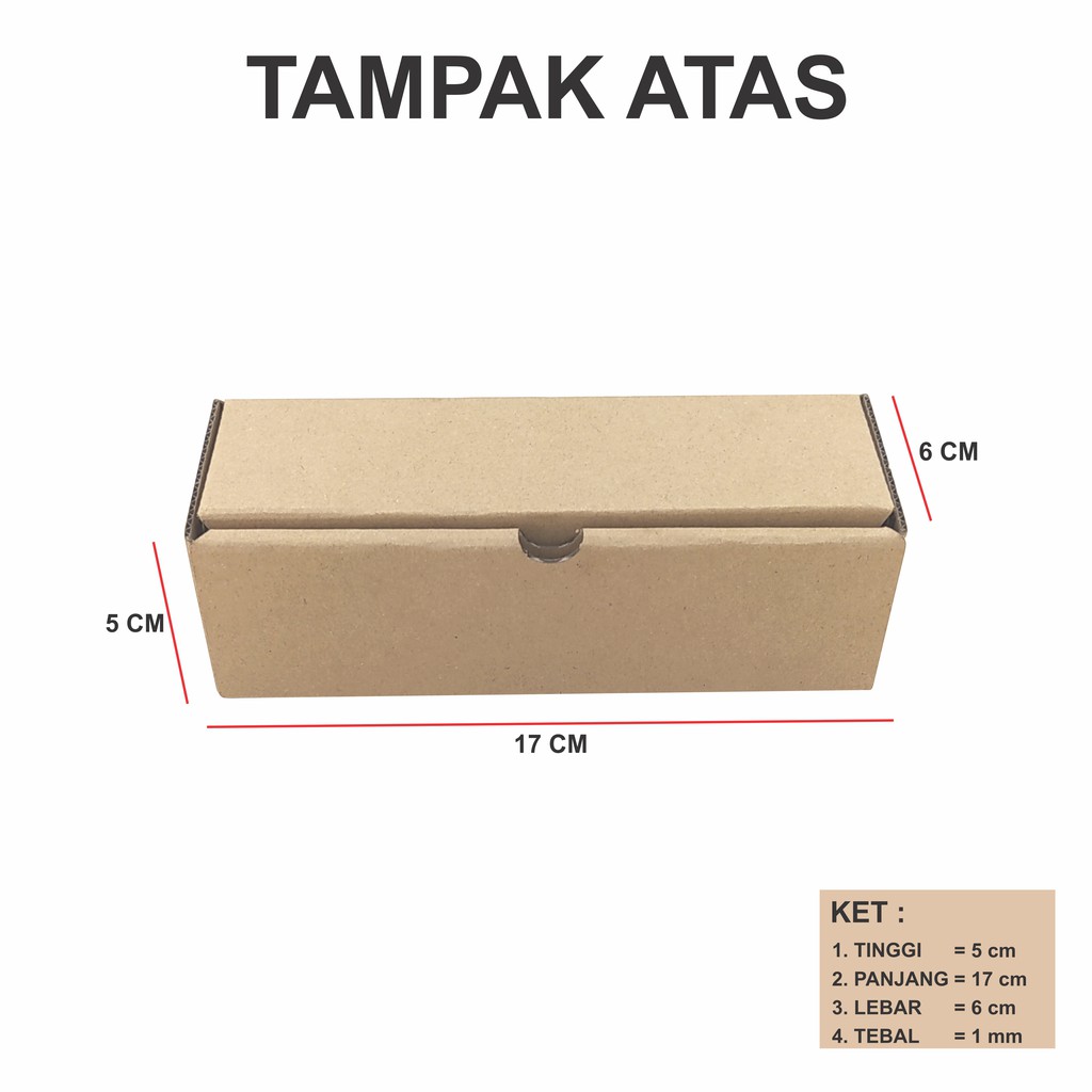 

DUS / BOX / 17x6x5 cm / KOTAK KUE/ KARDUS KUE/ PACKAGING / DUS BROWNIES / DIE CUT