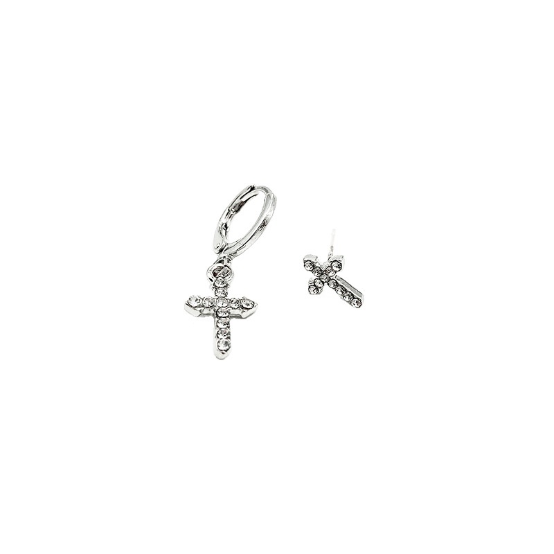 Asymmetric Cross Earrings Accessories Simple Temperament Retro