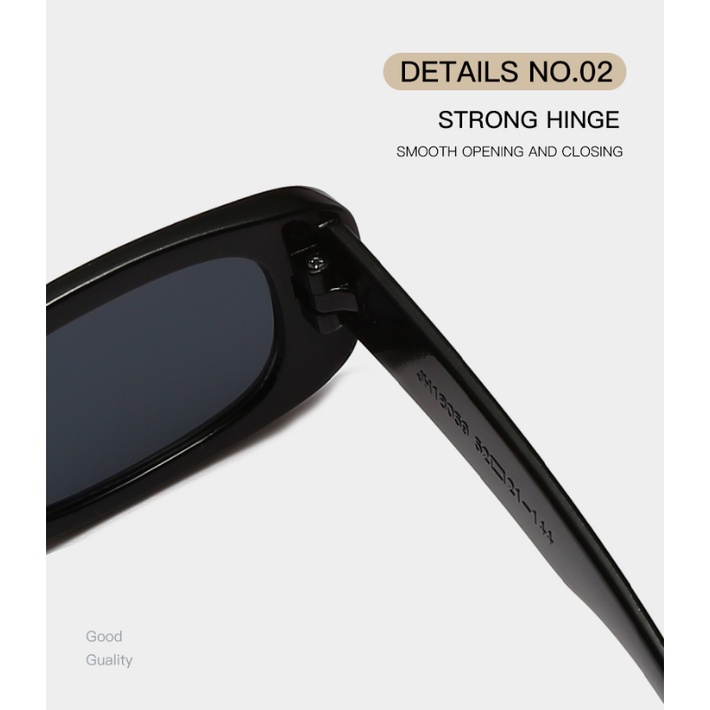 Hip Hop Retro Rectangular Glasses Unisex UV Protection