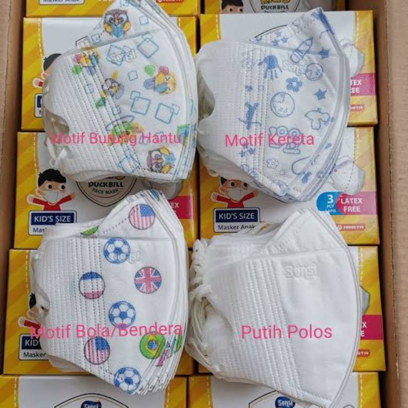 Makser Sensi Duckbill Anak Motif Box isi 40