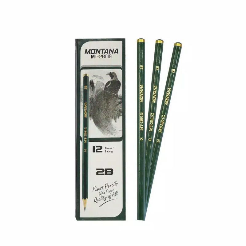 (12pc) pensil 2B murah/pensil biru/pensil hijau/pensil anak-3