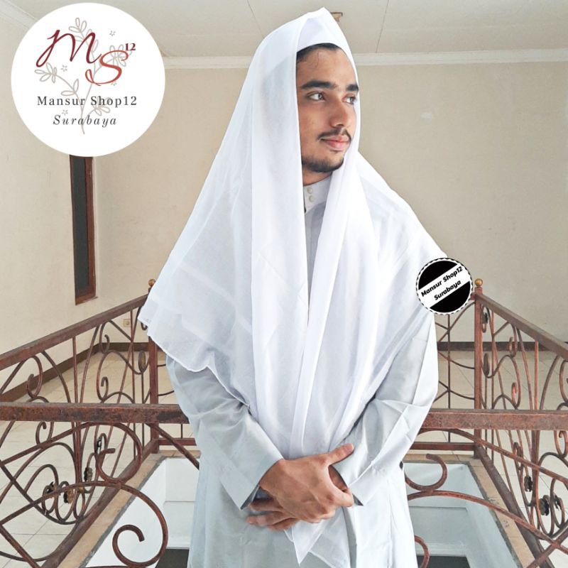 Jual Sorban Putih Polos Almas Arafat Habib Luthfi Shopee Indonesia