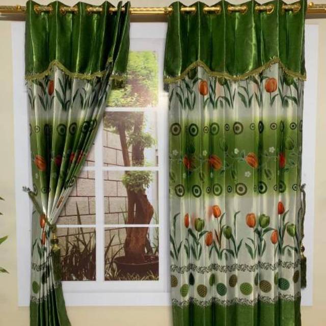 Gorden Gordyn Hordeng Type Cattail Hijau Smokering Poni uk Gorden Gordyn Hordeng Type Cattail Hijau Smokering Poni uk