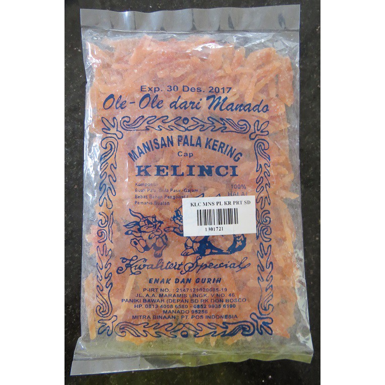 

Manisan Pala / Pala Manis Kering Khas Manado Cap Kelinci