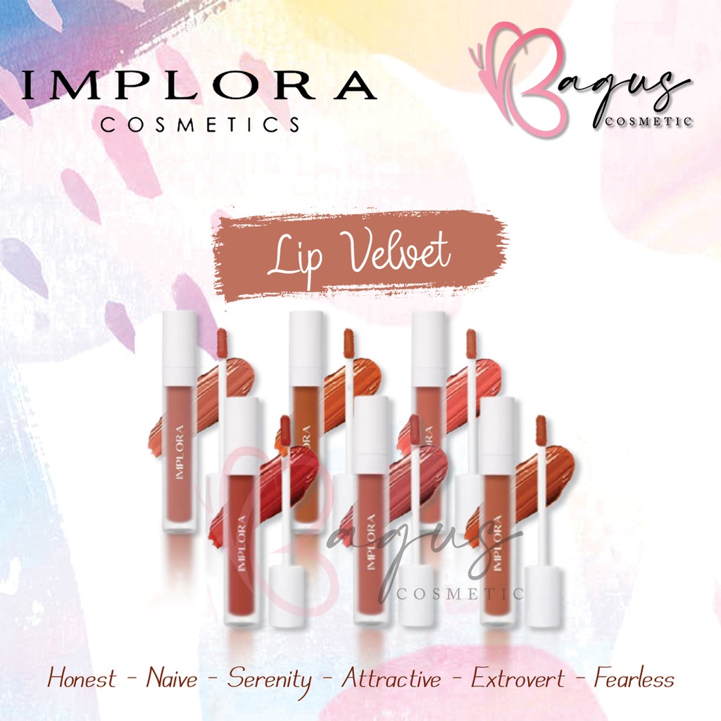 ⭐BAGUS⭐ [01-20] IMPLORA LIP CREAM  MATTE ✔BPOM / Lipcream Urban | Lip Velvet Relaxa