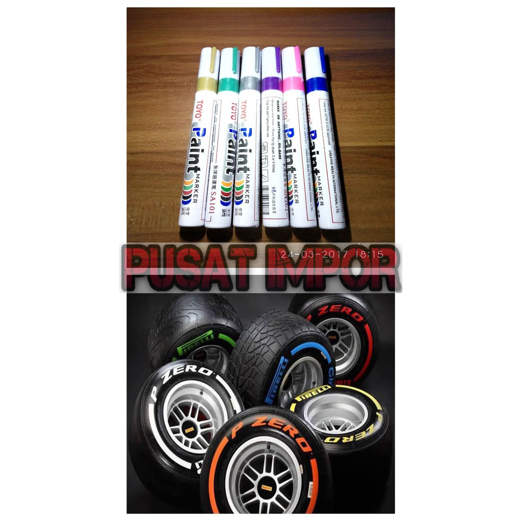 

Unique Spidol Ban TOYO Paint Marker Toyo Kualitas Terbaik Putih