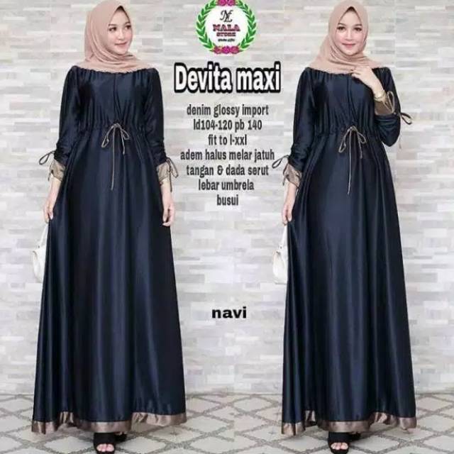 Devita Maxi | Gamis Syari | Baju Gamis | Pakaian Muslim | Baju Muslim | Pakaian wanita !| Baju Murah