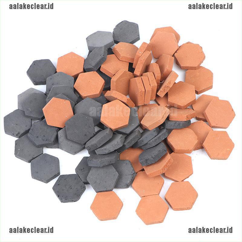 40pcs Mainan Miniatur  Simulasi Batu Bata Hexagon Warna   40pcs Mainan Miniatur  Simulasi Batu Bata Hexagon Warna