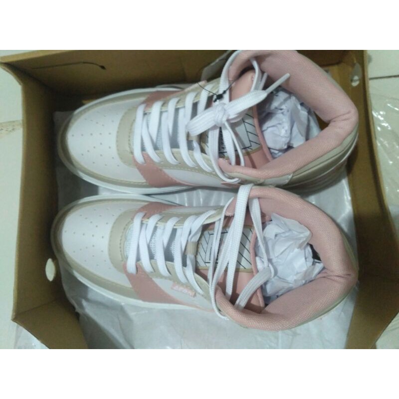 Aerostreet Hoops High Pink Putih Size 40