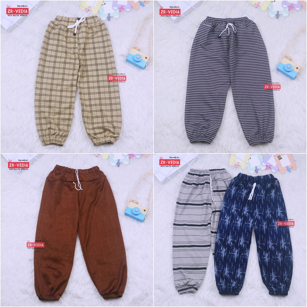 (ANAK LAKI) Jogger Motif uk 5-7 Tahun / Joger Pants Anak Cowo Celana Panjang Murah Import Grosir