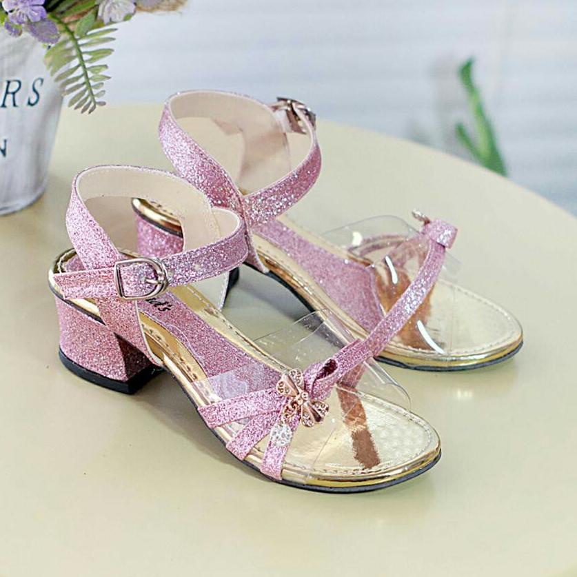 Sandal Anak Heels Monika Sandal Hak Tinggi Mika Bening Pita Sandal Anak Perempuan [SUS.11Au22ᴱ]