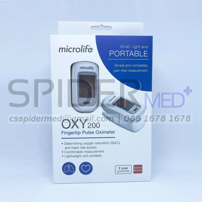 PRODUK TERBAIK - MICROLIFE FINGER PULSE OXIMETER OXY200 / OXY-200 / OXYMETER OXY 200